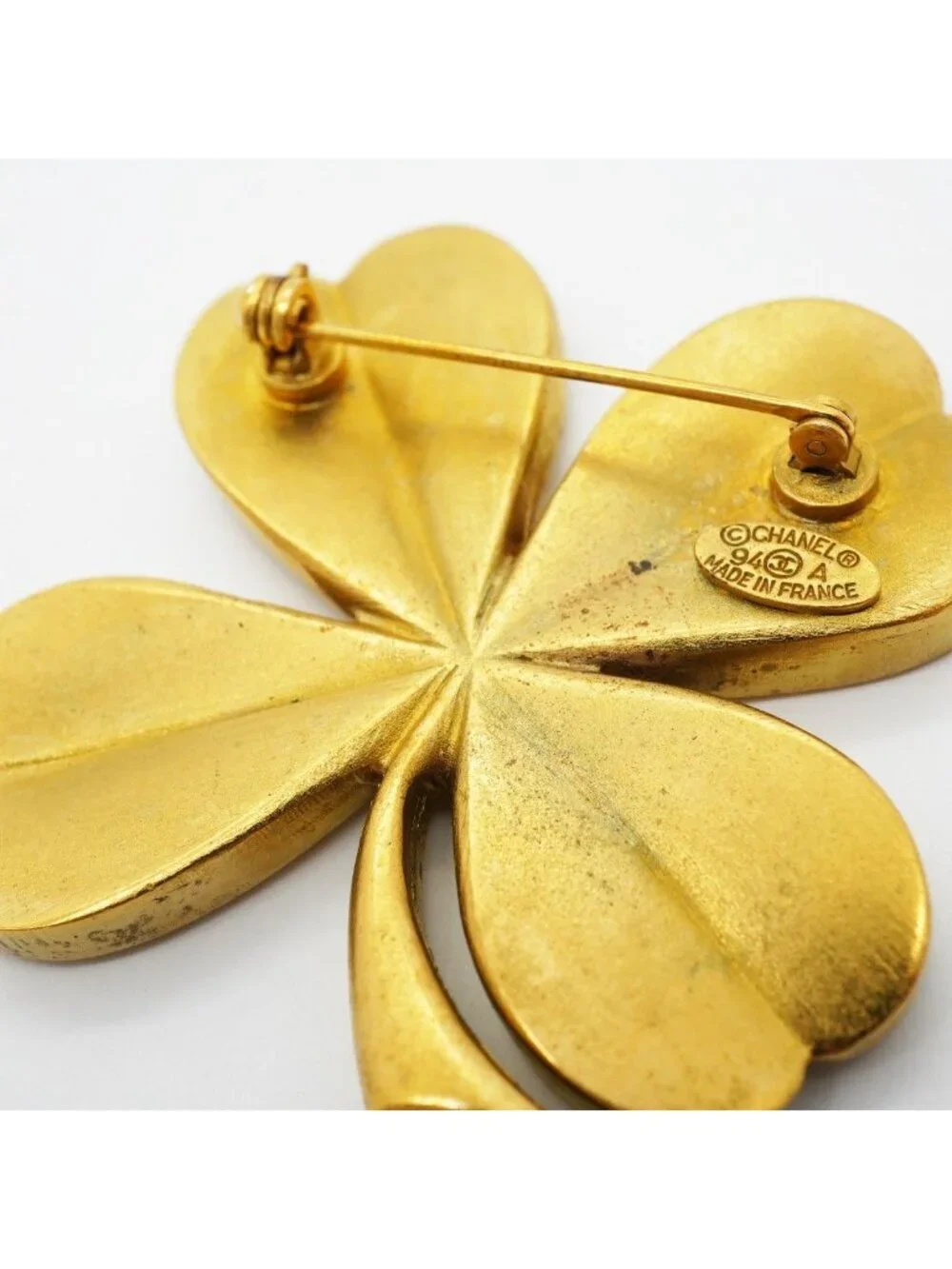 Chanel Vintage CC Logo Gold Plated Brooch